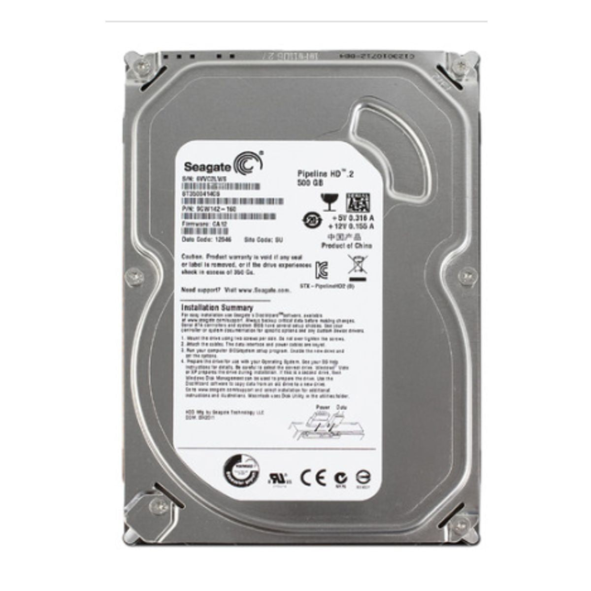 DISCO DURO SEAGATE 500GB 3.5", 5900RPM, SATA3, NEW PULLS