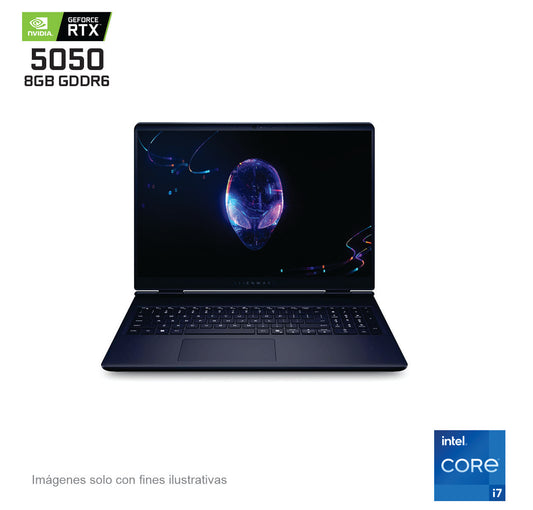 NB DELL AC16250_I7RPLR161T5050WHS_1Y. Core 7 - 16GB, Pantalla 16 Pulgadas, 1TB, NVIDIA GeForce RTX 5050, 8 GB, W11 Home, Garantia 1 Year. Color Black