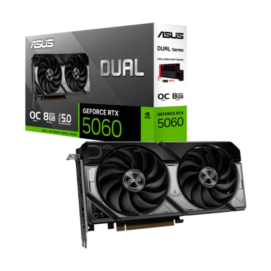 Tarjeta de Video Asus DUAL-RTX5060-O8G - 8 Gb GDDR7, PCIe 5.0, HDMI 2.1b, DP 2.1b