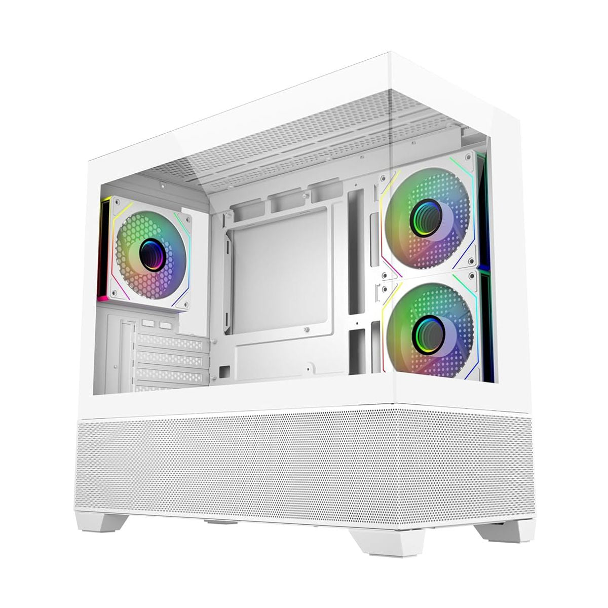 GABINETE COOLER MASTER (E490-WHNN-S00) ELITE 490,VIDRIO TEMP,M-ATX,3*FAN,S/FUENTE,1 X USB TIPO C
