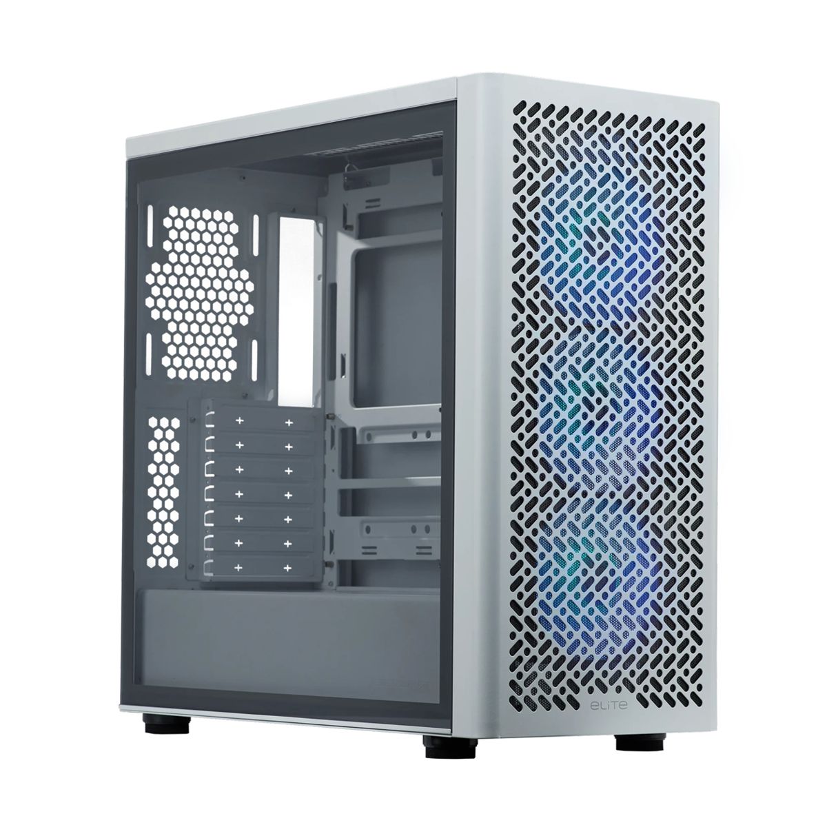 GABINETE COOLER MASTER (E502-WGNN-SAZ) ELITE 502 WHITE, ARGB FAN*4