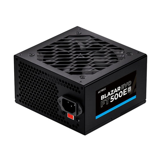 FUENTE DE PODER ACTECK (ES-05001E) FT500E,500W,24 PINES,2 SATA,1 MOLEX,VENT 120MM,NEGRO