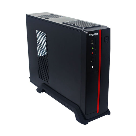 Gabinete EVOTEC Viena Slim - Gabinete, m-ATX, Negro, 600 W