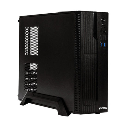 GABINETE EVOTEC (EV-1022) VALENCIA,MICRO ATX,FUENTE 600W,2*USB 3.0,2*USB 2.0,NEGRO