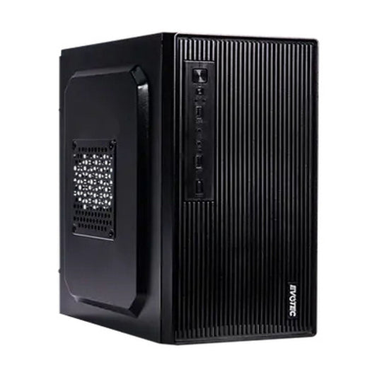 GABINETE EVOTEC (EV-1023) MINI ATX, FUENTE 500W, 3 VENTILADORES, 2*USB 3.0,NEGRO