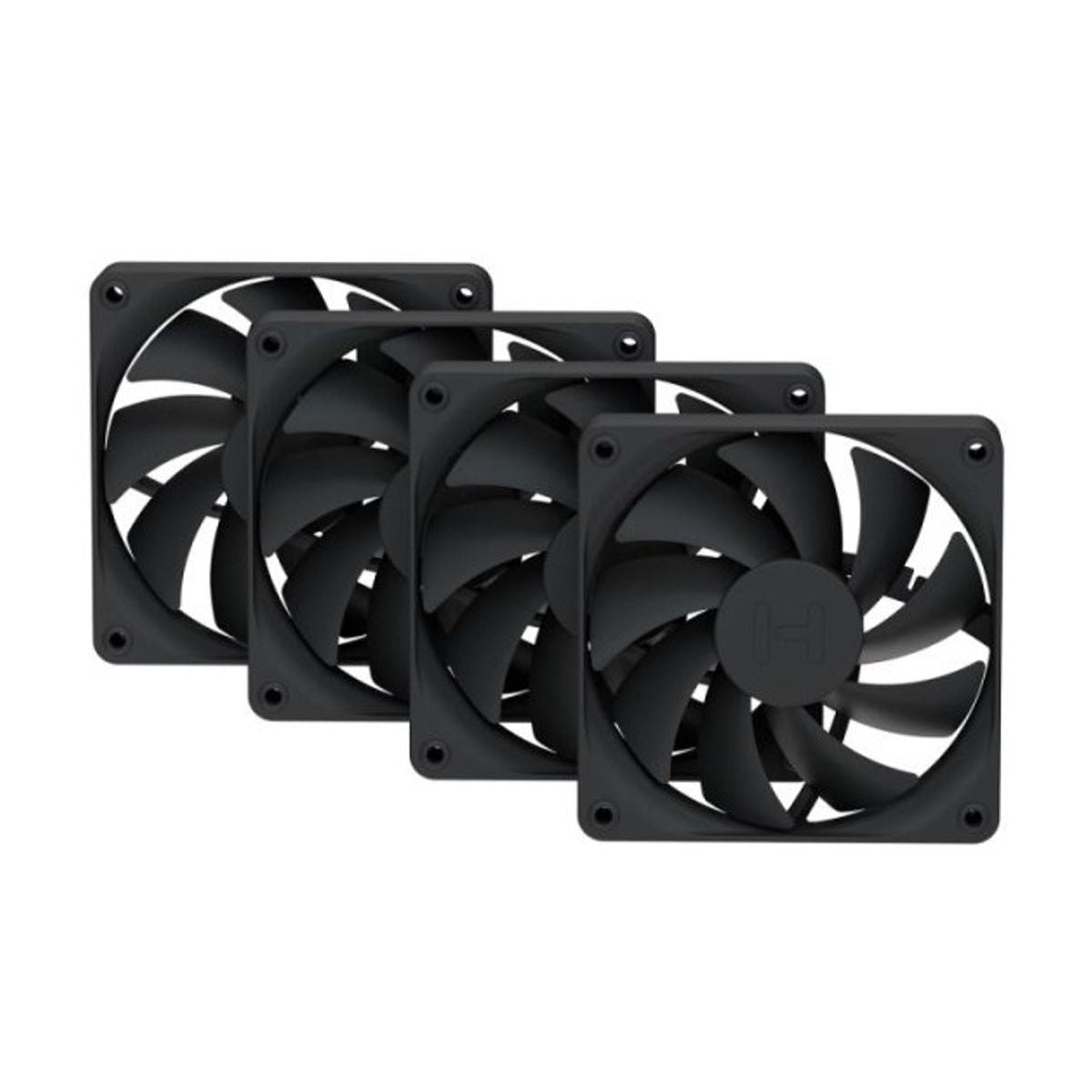 VENTILADOR P/GABINETE HYTE (FAN-HYTE-FA12-BB-4) FA12 120MM PWM FAN 4 PACK,PITCH BLACK/NEGRO