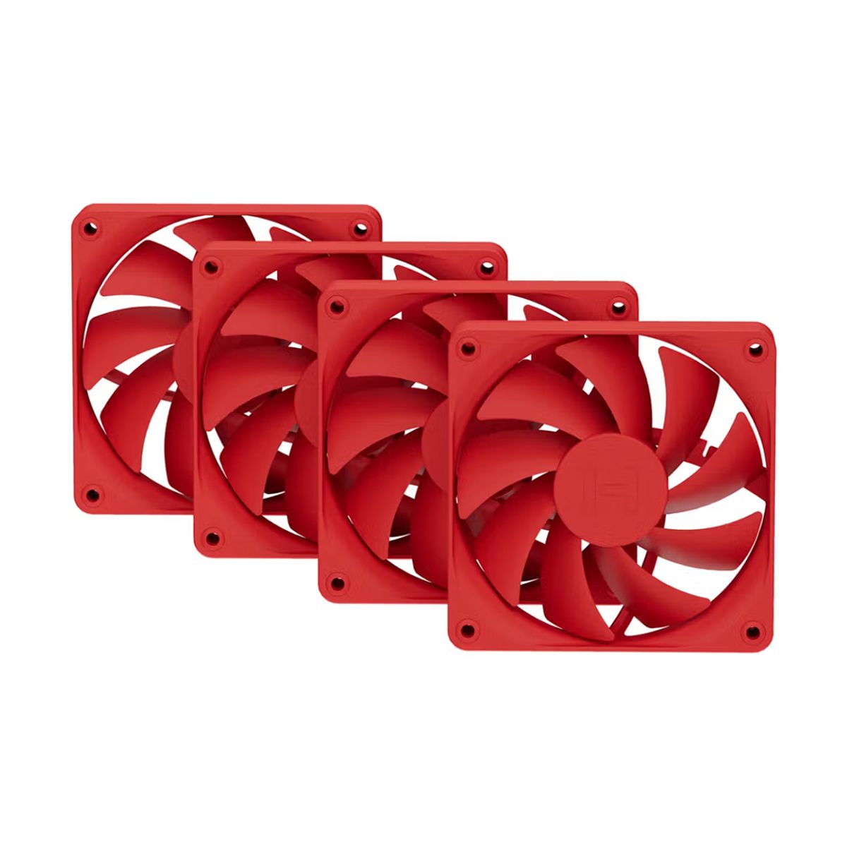 VENTILADOR P/GABINETE HYTE (FAN-HYTE-FA12-RR-4) FA12 120MM PWM FAN 4 PACK,WILD CHERRY/ROJO