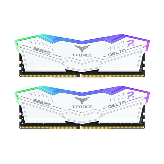 MEMORIA DIMM DDR5 TEAMGROUP (FF4D532G7200HC34ADC01) T-FORCE DELTA, 32GB (2X16GB) 7200MHZ, RGB, WT