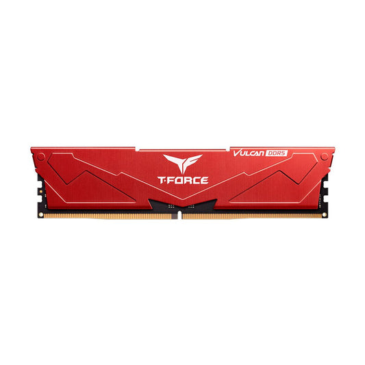 MEMORIA DIMM DDR5 TEAMGROUP (FLRD532G5200HC40CDC01) VULCAN, 32GB (2X16GB), 5200MHZ, RED, CL40