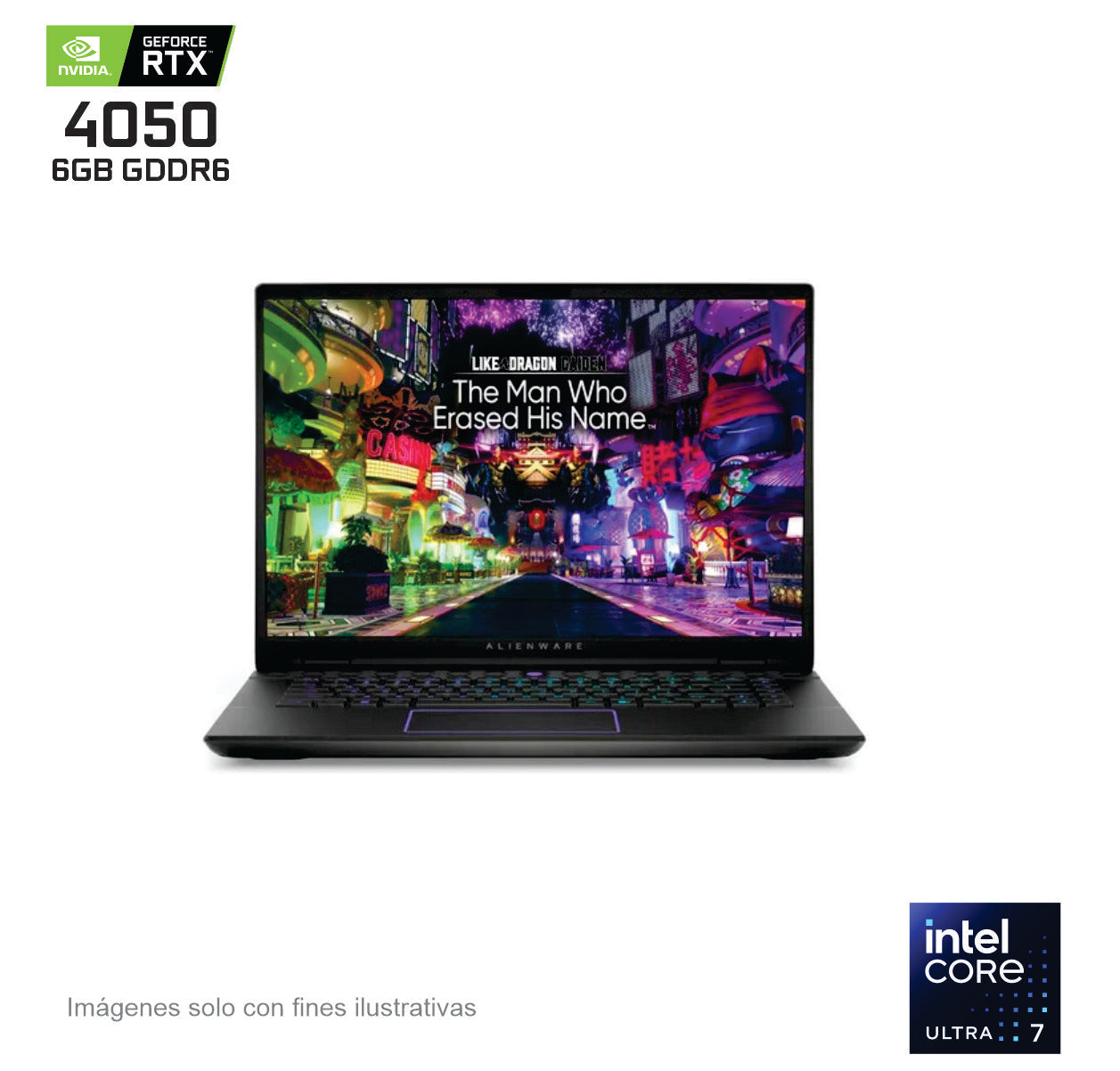 Laptop Gamer Dell Alienware m16 R2, 16", Intel Core Ultra 7 155H, NVIDIA GeForce RTX 4050, 16GB, 1TB SSD, Windows 11 Home