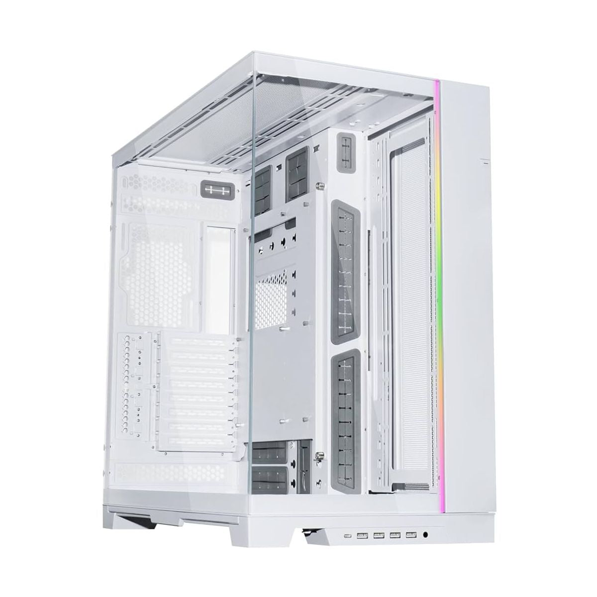 GABINETE LIAN LI DINAMICO EVO XL RGB WHITE CRIST TEMP EATX