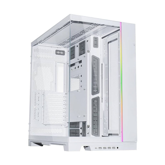 GABINETE LIAN LI DINAMICO EVO XL RGB WHITE CRIST TEMP EATX