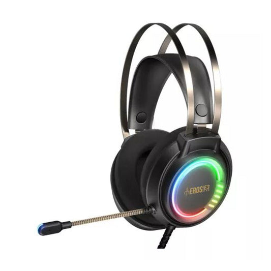 AUDIFONOS GAMDIAS (GD-EROS E3) STEREO RGB, USB + 3.5MM C/MIC OMNI, SPK DIAM 50MM