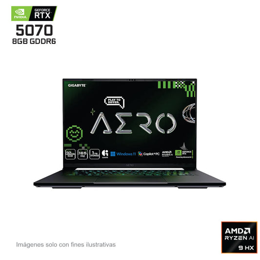 LAPTOP GIGABYTE 16" (GIGABYTE AERO X16 2WHA3LAC64AH) RYZEN AI 9 HX 370,RTX5070,32GB DDR5,165HZ,1TB