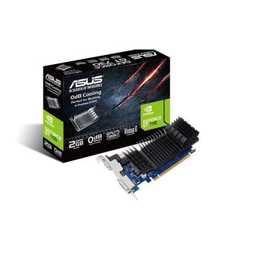 Tarjeta de video Asus GeForce(r) GT 730 2GB GDDR5 para compilacion HTPC silenciosa - tecnologia 0db, Auto extreme