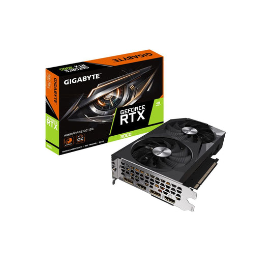 Tarjeta de video GIGABYTE GV-N3060WF2OC-12GD - NVIDIA, GeForce RTX 3060, 12 GB, GDDR6, PCI Express x16 4.0