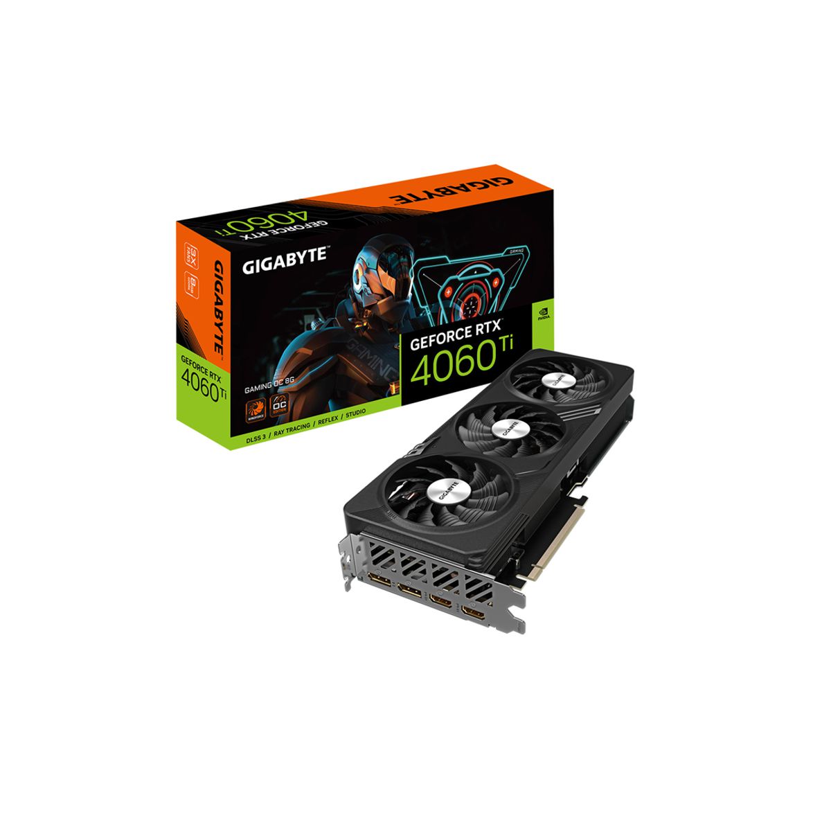 TARJETA DE VIDEO GIGABYTE (GV-N406TGAMING OC-8GD)RTX 4060 TI, 8GB GDDR6,PCIE 4.0, 2*HDMI,2*DP,3 FAN