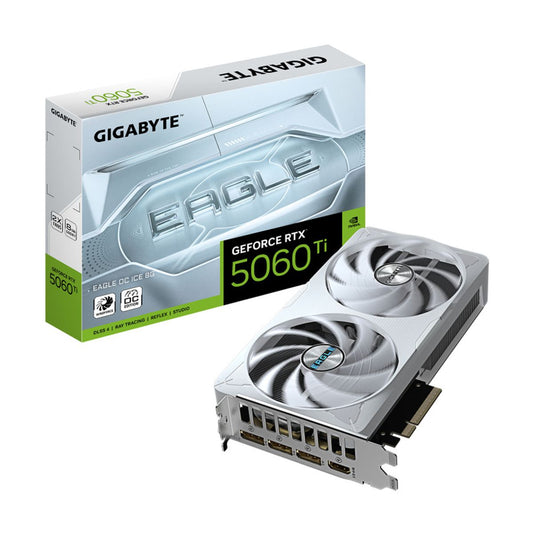 TARJETA DE VIDEO GIGABYTE (GV-N506TEAGLEOC ICE-8GD) RTX 5060TI,8GB GDDR7,PCIE 5.0,HDMI,3*DP,2 FAN
