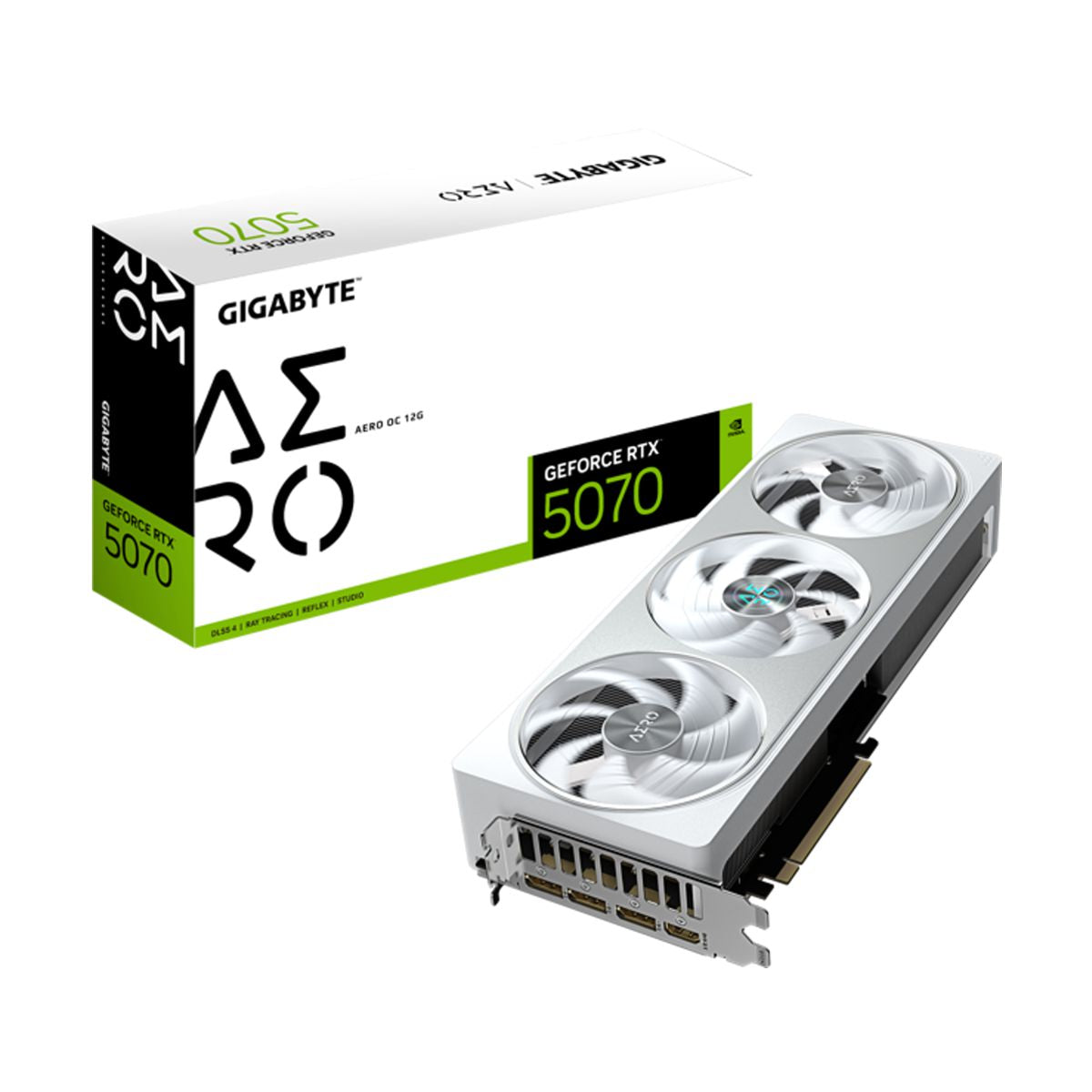 TARJETA DE VIDEO GIGABYTE (GV-N5070AERO OC-12GD) RTX 5070,12GB GDDR7,PCIE 5.0,HDMI,3*DP,3 FAN