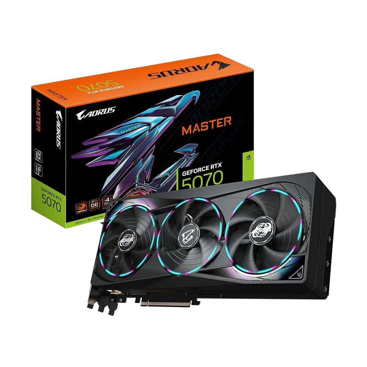 TARJETA DE VIDEO GIGABYTE (GV-N5070AORUS M-12GD) RTX 5070,12GB GDDR7,PCIE 5.0,HDMI,3*DP,3FAN