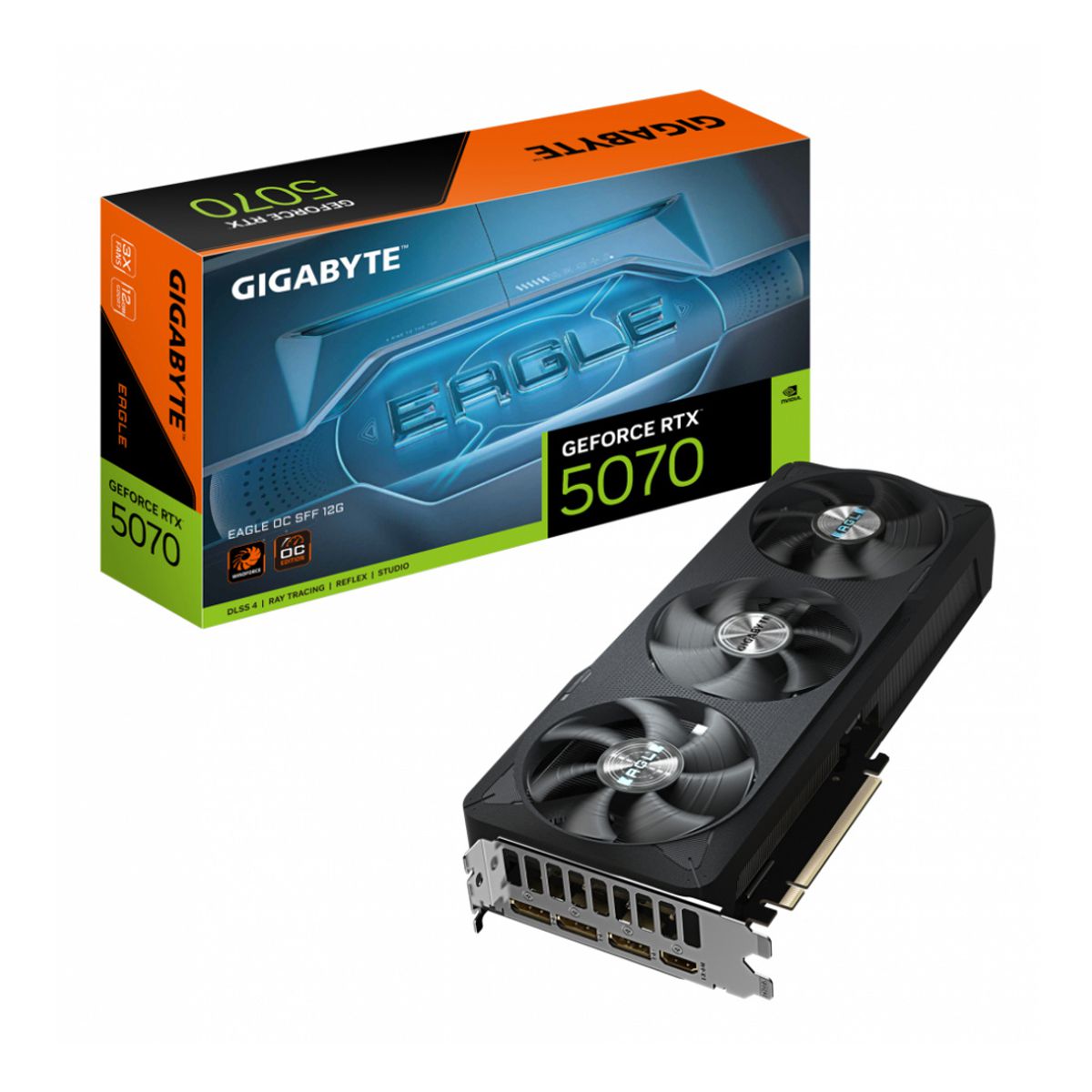 TARJETA DE VIDEO GIGABYTE (GV-N5070EAGLE OC-12GD) RTX 5070, 12GB GDDR7,PCIE 5.0,HDMI,3*DP,3FAN