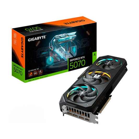 TARJETA DE VIDEO GIGABYTE (GV-N5070GAMING OC-12GD) RTX 5070, 12GB GDDR7,PCIE 5.0,1*HDMI,3*DP, 3 FAN