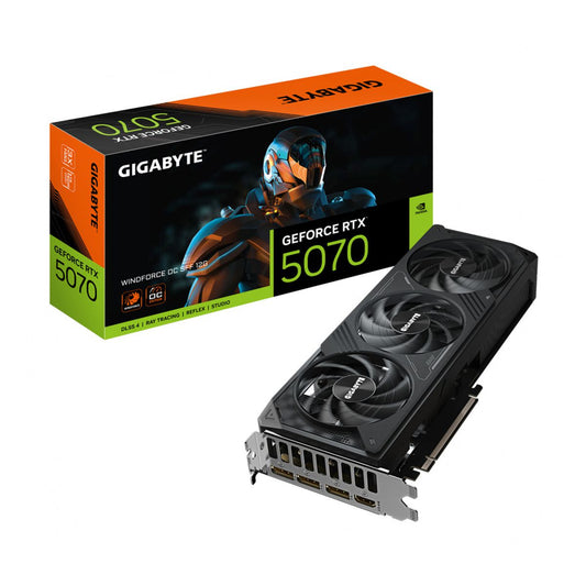 TARJETA DE VIDEO GIGABYTE (GV-N5070WF3OC-12GD) RTX 5070,12GB GDDR7,PCIE 5.0,1*HDMI,3*DP,3 FAN