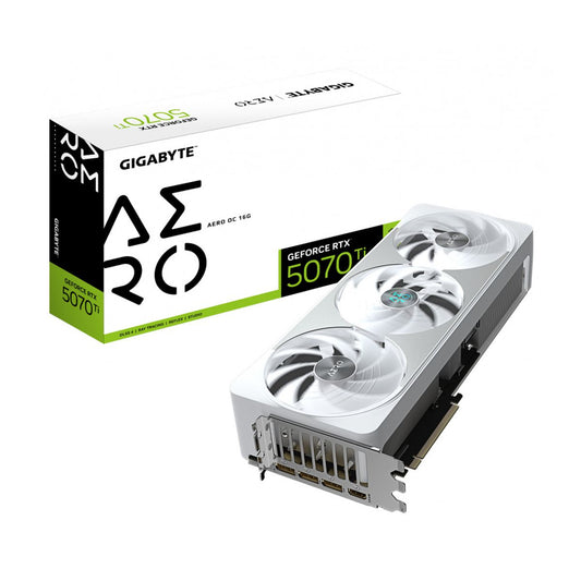 TARJETA DE VIDEO GIGABYTE (GV-N507TAERO OC-16GD) RTX 5070TI, 16GB GDDR7,PCIE 5.0,HDMI,3*DP,3FAN