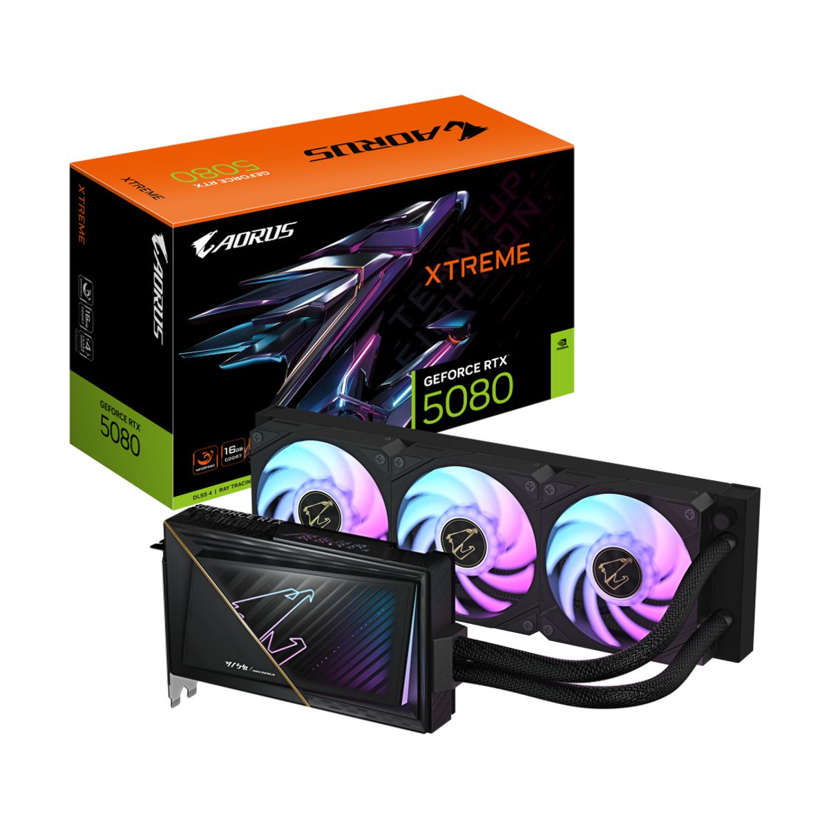 TARJETA DE VIDEO GIGABYTE (GV-N5080AORUSX W-16GD) RTX 5080, 16GB GDDR7,PCIE 5.0,HDMI,3*DP,3FAN