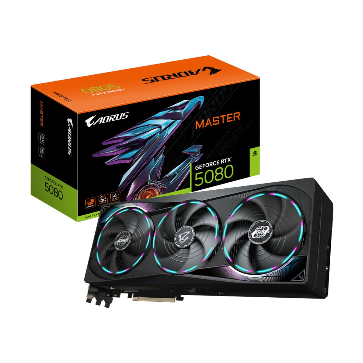 TARJETA DE VIDEO GIGABYTE (GV-N5080AORUS M-16GD) RTX 5080, 16GB GDDR7, PCIE 5.0, HDMI, 3*DP, 3 FAN