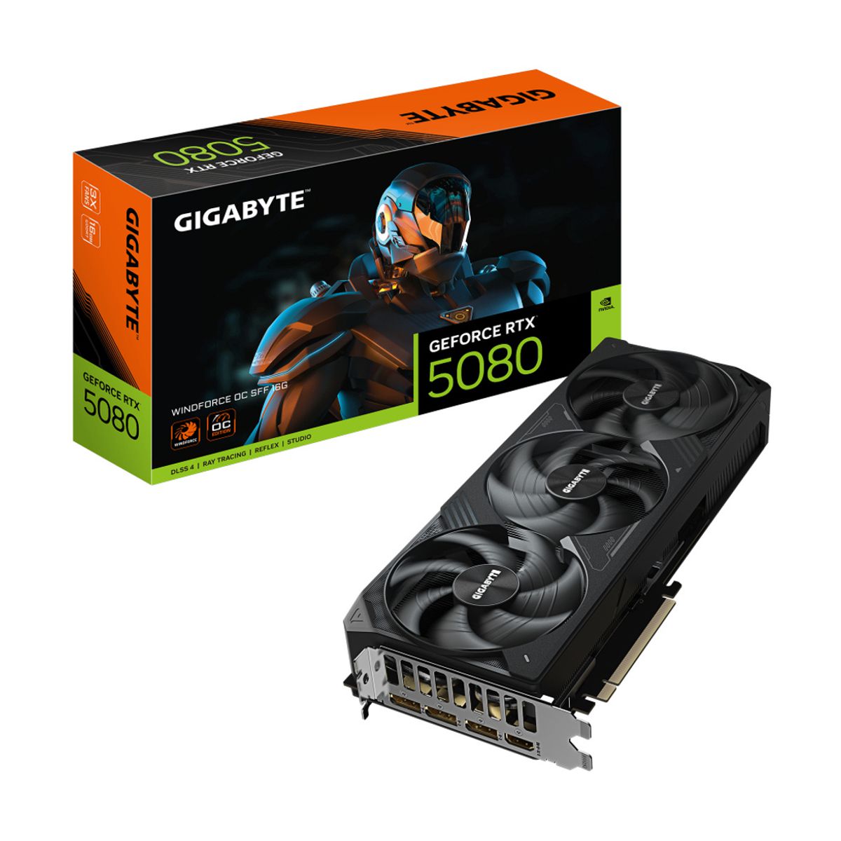 TARJETA DE VIDEO GIGABYTE (GV-N5080WF3OC-16GD) RTX 5080, 16GB GDDR7, PCIE 5.0, HDMI, 3*DP, 3 FAN