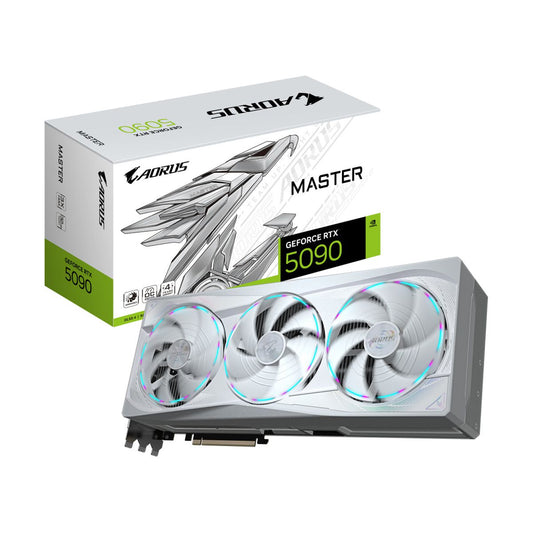 TARJETA DE VIDEO GIGABYTE (GV-N5090AORUSM ICE-32GD) RTX5090, 32GB GDDR7, PCIE 5.0,HDMI,DP, 3 FAN