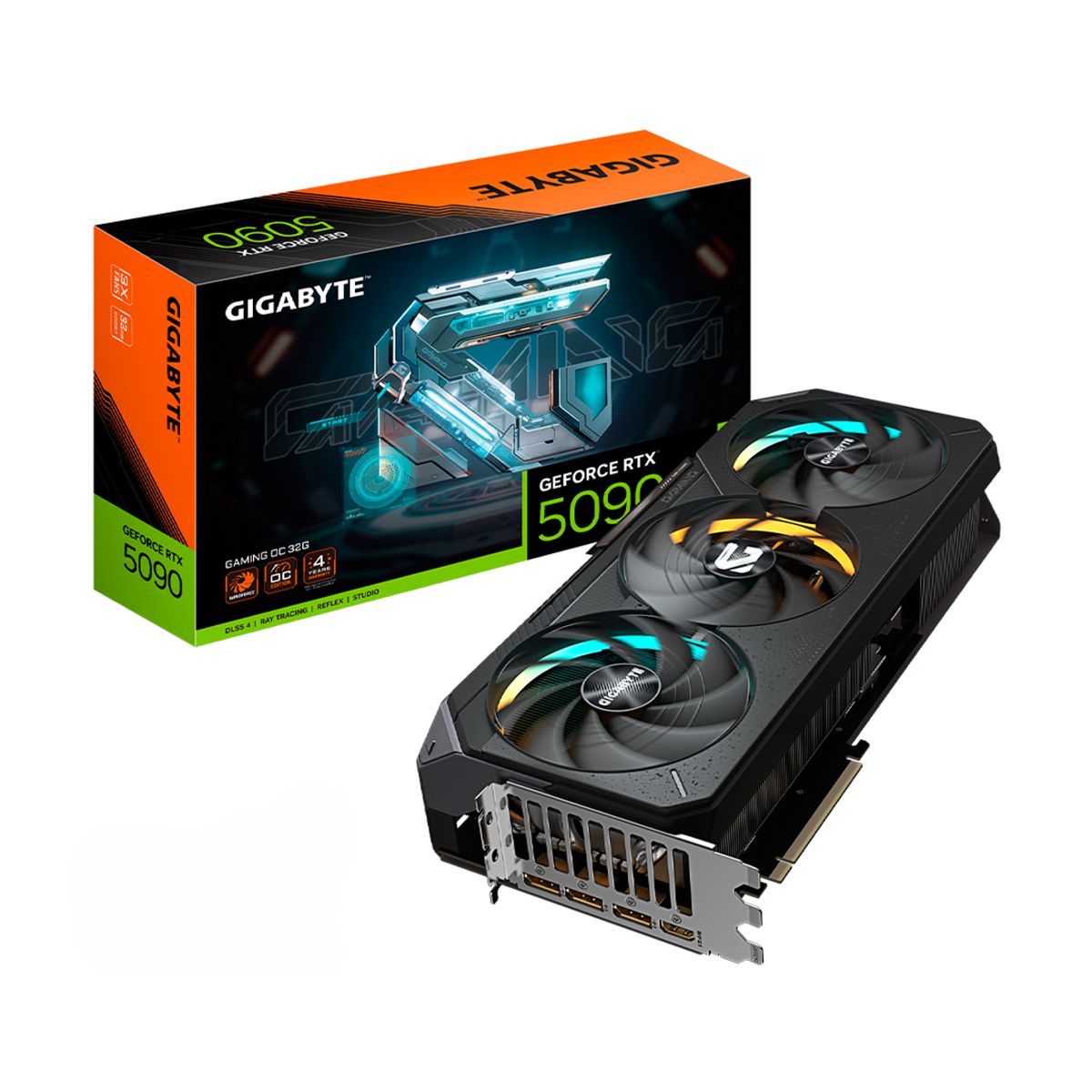 TARJETA DE VIDEO GIGABYTE (GV-N5090GAMING OC-32GD) RTX 5090, 32GB GDDR7,PCIE 5.0,1*HDMI,3*DP,3 FAN