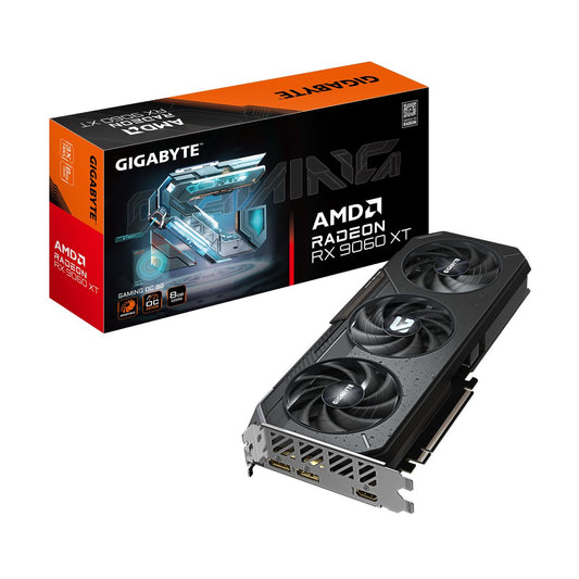 TARJETA DE VIDEO GIGABYTE (GV-R9060XTGAMING OC-8GD) RX 9060 XT,8GB GDDR6,PCIE 5.0,HDMI,2*DP,3 FAN