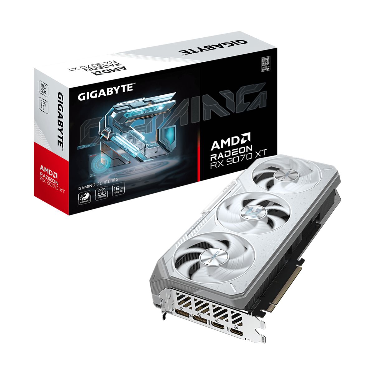 TARJETA DE VIDEO GIGABYTE (GV-R907XGAMINGOCICE-16GD) RX 9070 XT,16GB,GDDR6,PCIE 5.0,HDMI,DP,3 FAN