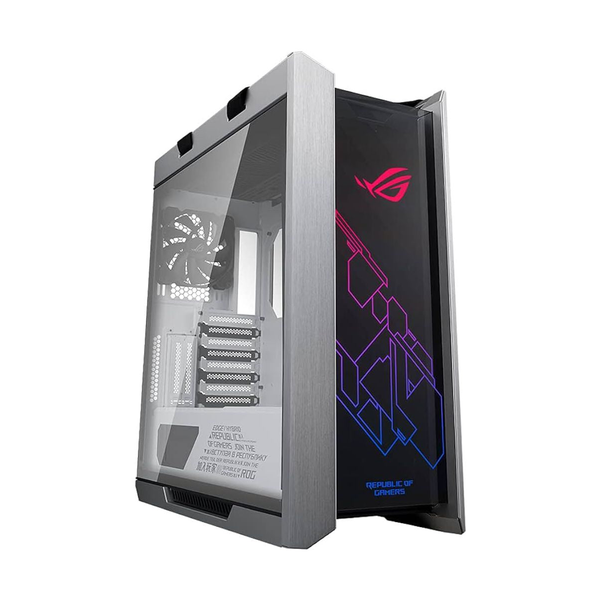 GABINETE ASUS (GX601 ROG STRIX HELIOS CASE/WT/AL/WITH HANDLE) BLANCO,RGB 120MM FANS*3,MT,S/FUENTE