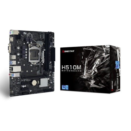 MOTHERBOARD BIOSTAR(H510MHP 2.0)SOCKET 1200,DDR4 64GB,USB 3.2,PCIE 3.0/4.0,HDMI,MICRO ATX