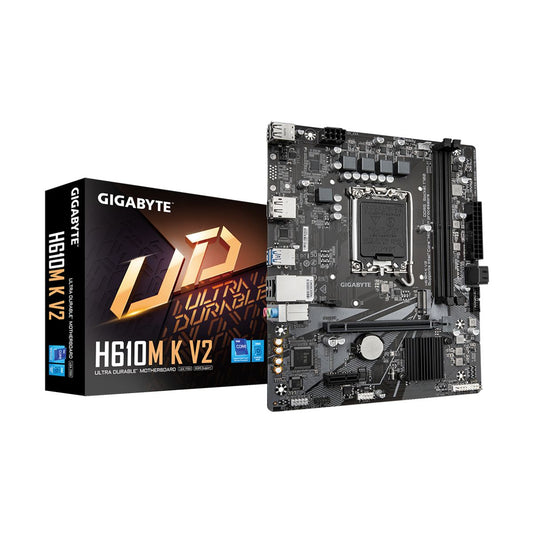 MOTHERBOARD GIGABYTE (H610M K V2) SOCKET 1700,2*DDR5 5600MHZ,HDMI,DP,MICRO ATX