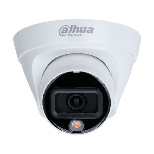Camara DAHUA HDW1239T1P-A-LED-0280B-S6 - camara domo de 2mp, lente de 2.8mm, 100deg, microfono integrado, luz blanca 15 m