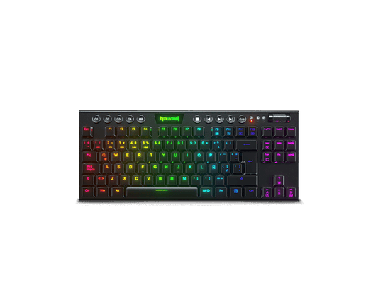 HORUS NEGRO: TKL, ESPAÑOL, ALAMBRICO, MECANICO RED SWITCH + LUZ RGB