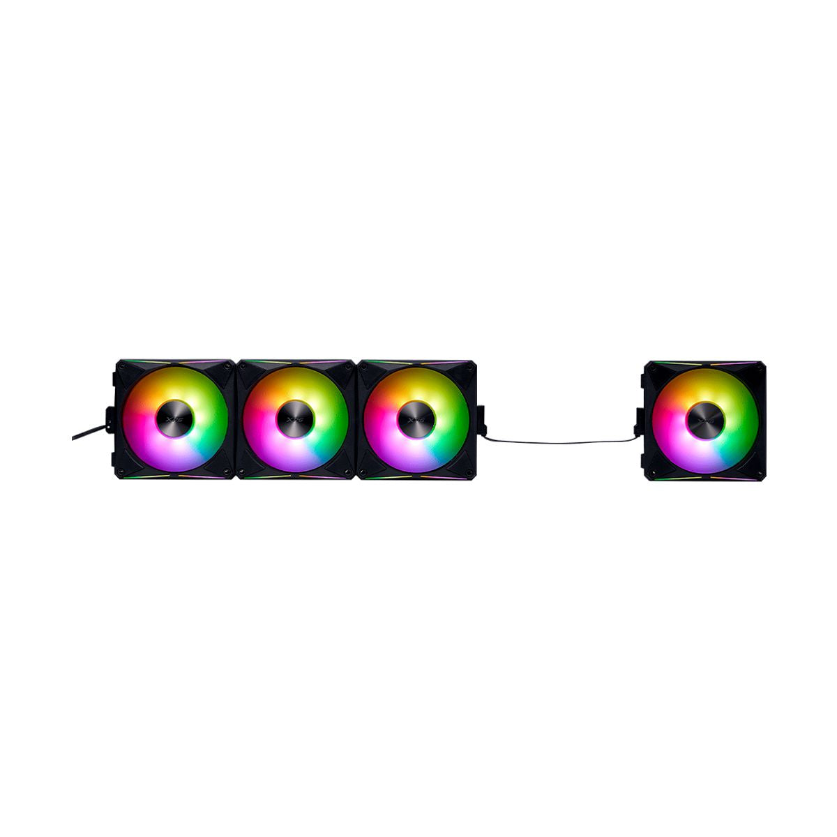 Ventilador XPG HURRICANE MAG 120 ARGB PWM (Pulse Width Modulation). 4 VENTILADORES 120mm. Con Iluminacion ARGB. NEGRO. - 