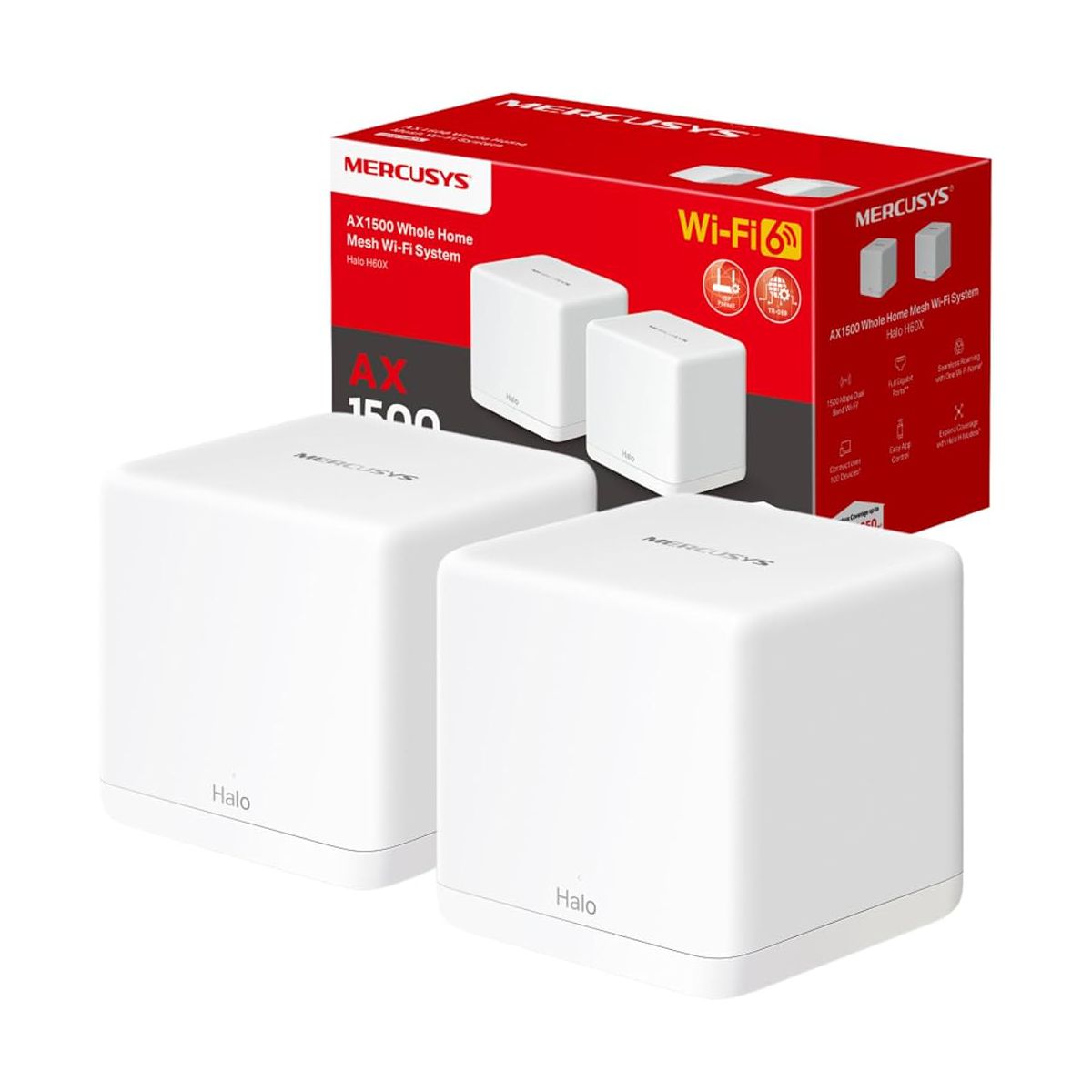 Sistema WiFi 6 en mesh AX1500 (Halo H60X(2-pack) - 