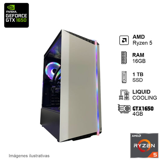 PC Gamer GTX 1650 AMD Ryzen 5 5500 16GB de RAM 1TB SSD 650W WIFI