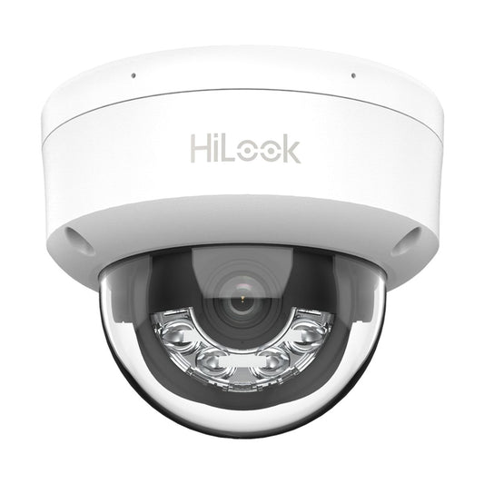 Domo IP de 2mp / Lente 2.8 mm / 20 mts IR + 15 mts Luz Blanca / Microfono Integrado / ACUSENSE Lite / Uso en interior / PoE / dWDR / H.265+ / ONVIF - 