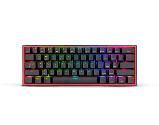 FIZZ PRO NEGRO: 60%, INGLÉS, ALAMBRICO/BLUETOOTH/2.4GHZ,  MECANICO RED SWITCH + LUZ RGB