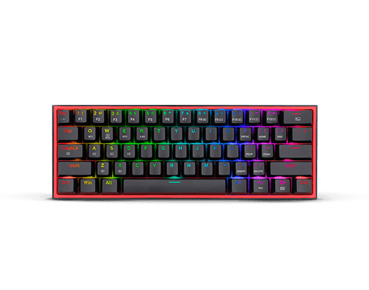 Teclado mecánico 60% Fizz Rainbow K617 - Pink/White