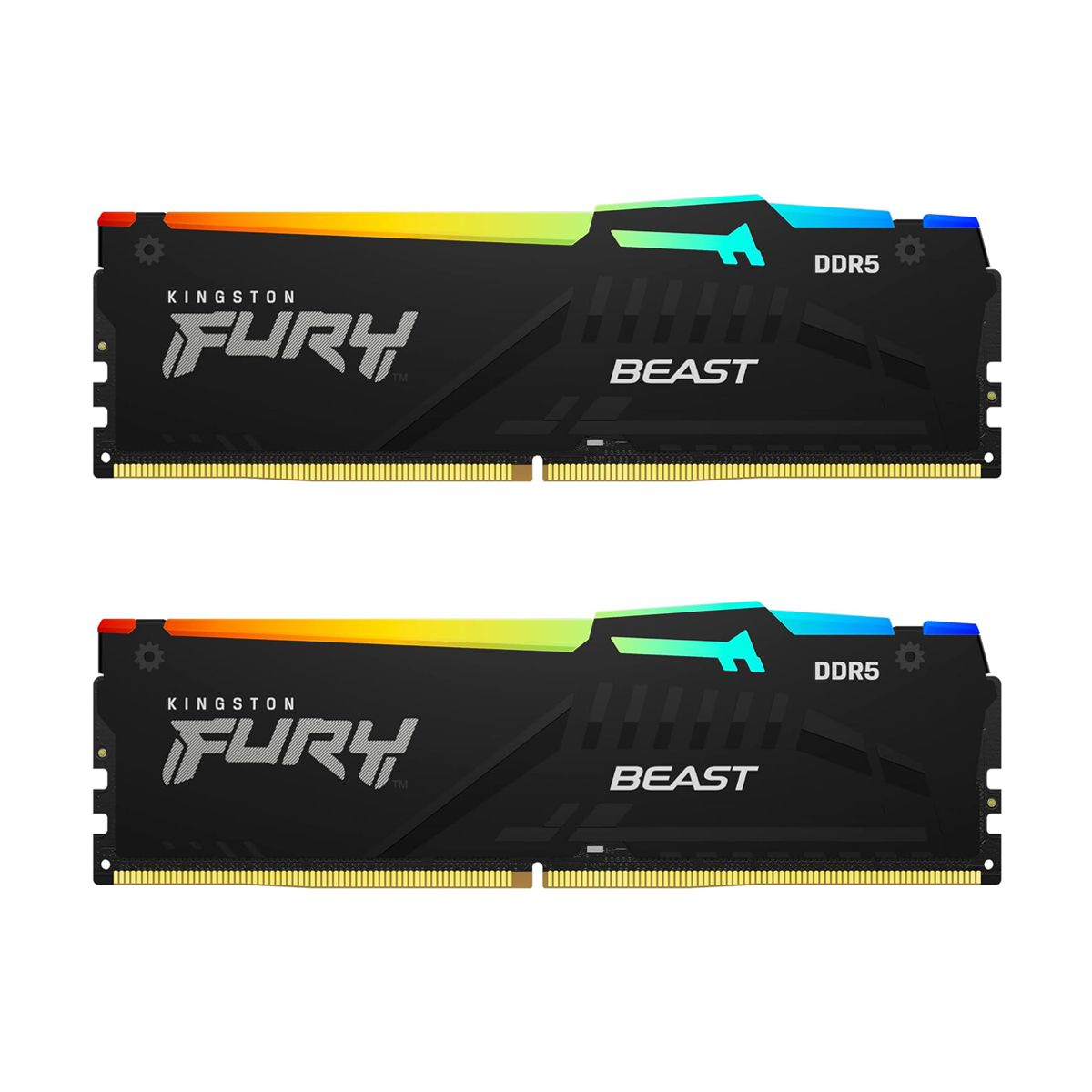 MEMORIA DIMM DDR5 KINGSTON (KF556C40BBAK2-16) 16GB KIT (2X8GB) 5600MHZ, CL40, FURY BEAST RGB XMP
