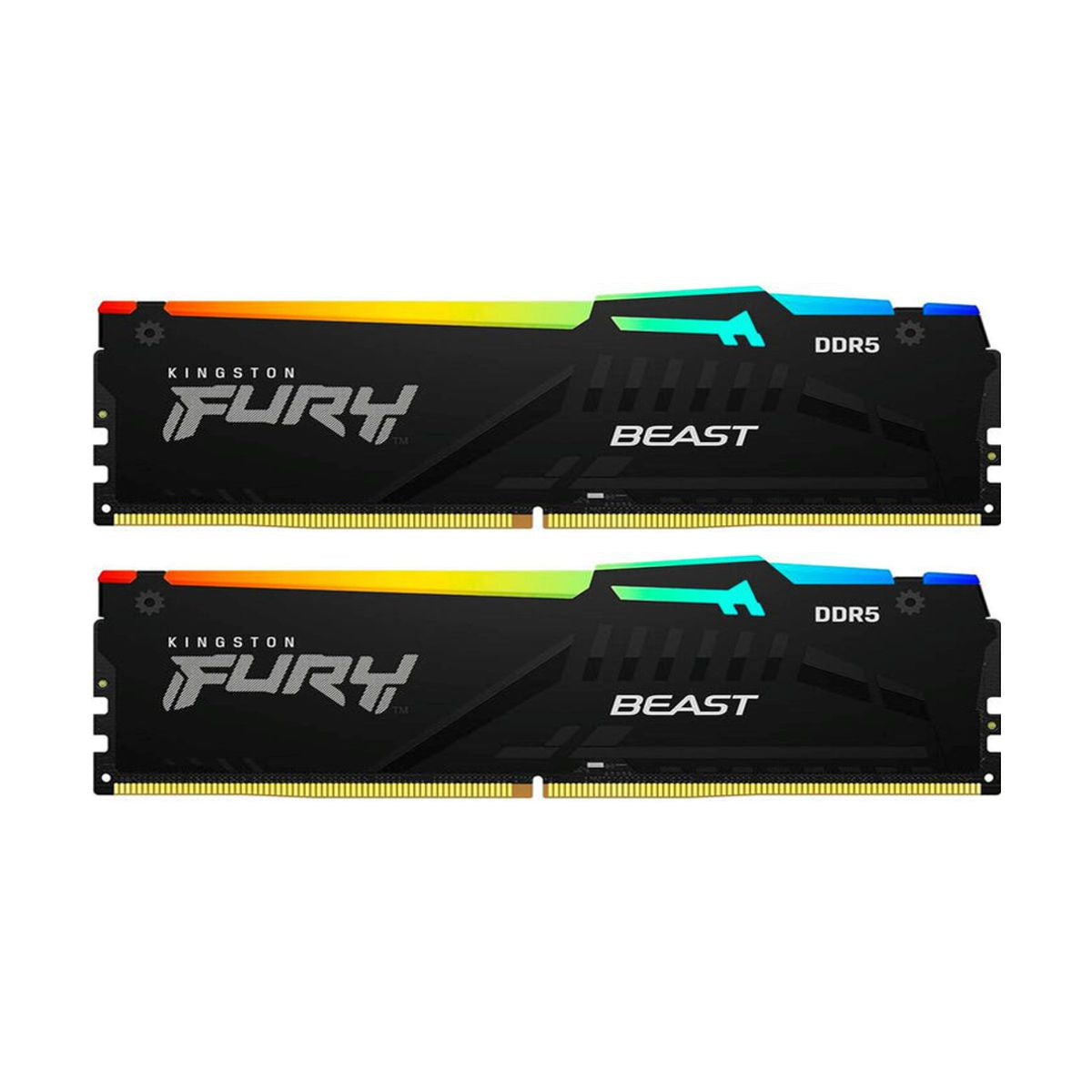 MEMORIA DIMM DDR5 KINGSTON (KF560C36BBEAK2-32) 32GB (2X16GB),  6000MHZ, CL36,  FURY BEAST RGB,