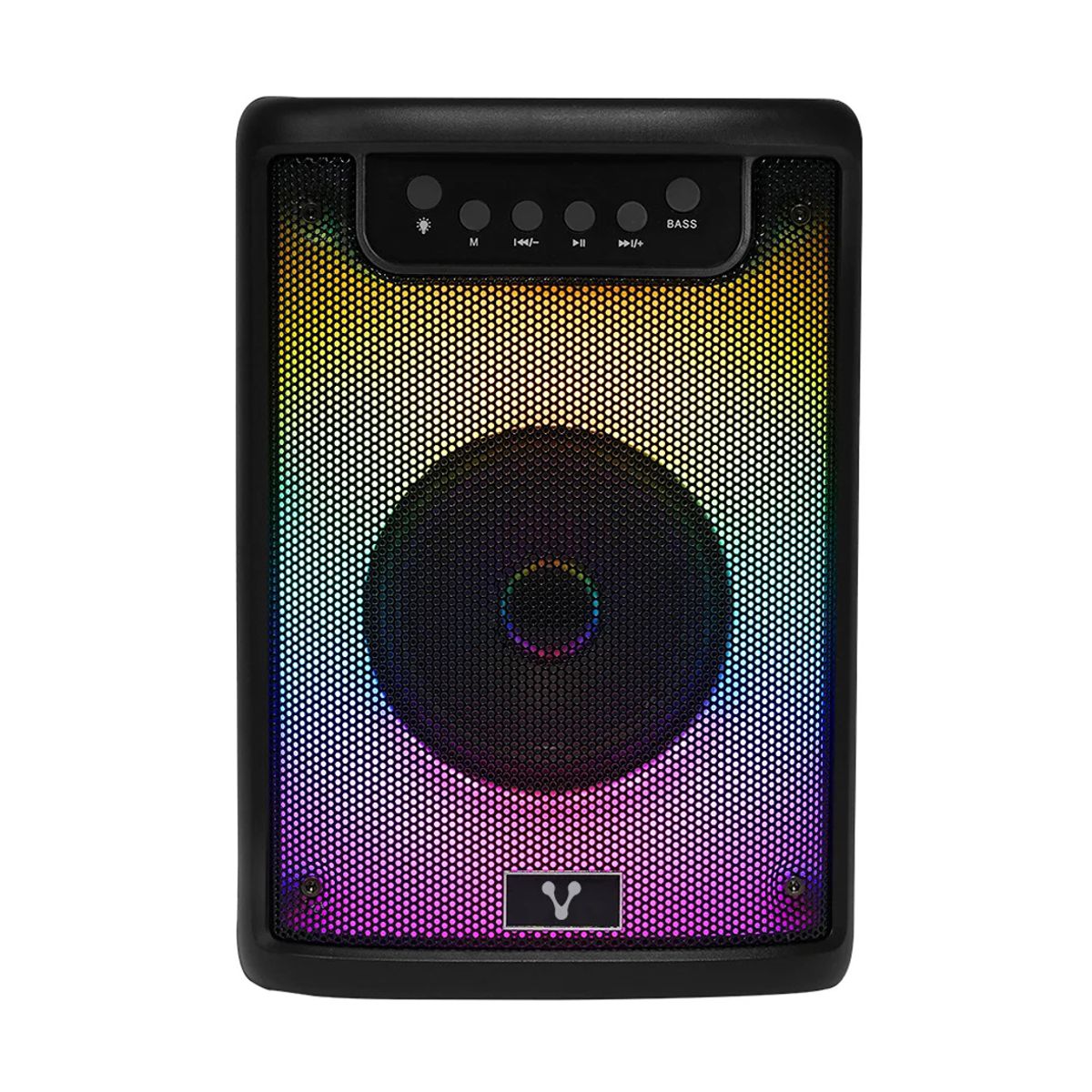 MINI BAFLE VORAGO KSP-205 NEGRO 4 PULGADAS 10WATTS RMS / RECARGABLE / TWS BT 4HRS CARGA USB TIPO C - 