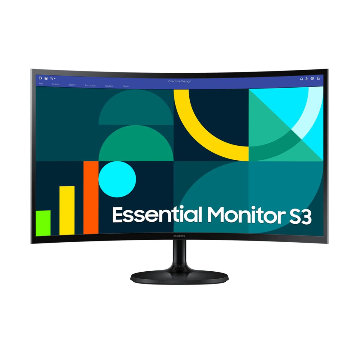Monitor Samsung 27 Pulgadas Essential - FHD, Curvatura 1800R, 75Hz, 4ms, color Negro, LS27D360GALXZX